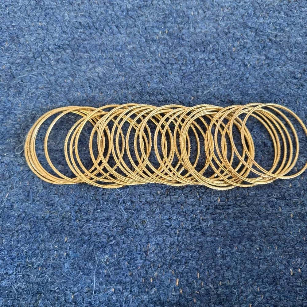 Gold Bangle Set - Picture 2 of 8